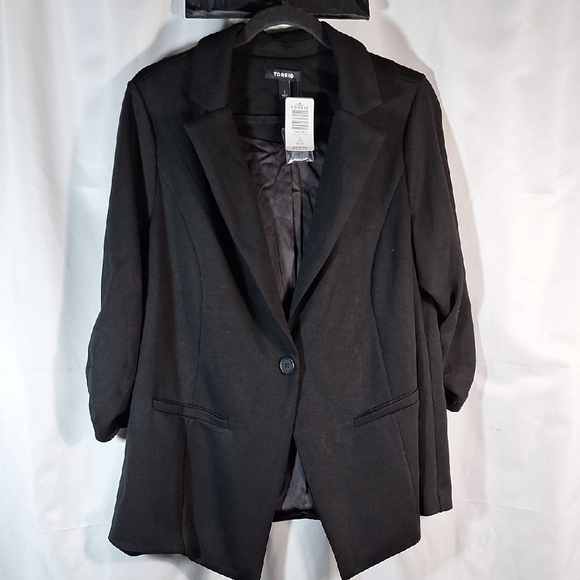 Torrid Black Blazer with Notched Lapels - Picture 1 of 11
